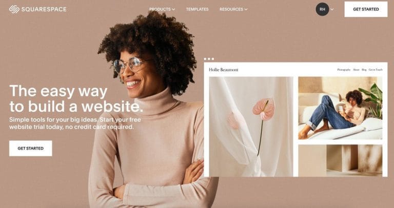 Squarespace voorbeeld. Lastig woord trouwens en makkelijk getypt als sqaurespace.